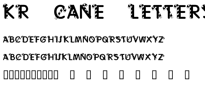 KR Cane Letters font